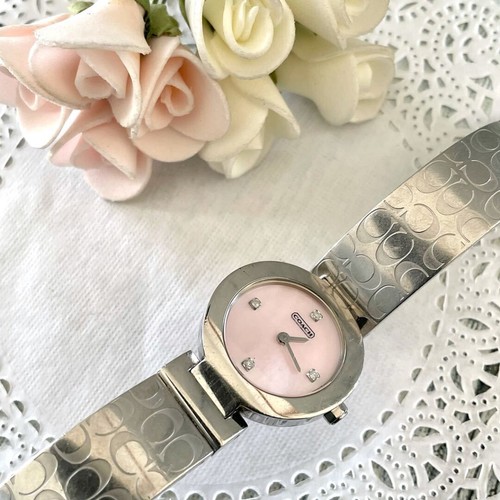 Orologio Coach 7.846.605 Analogico Quarzo Donna Funzionante Tondo Bracciale Rosa Firmato Vi