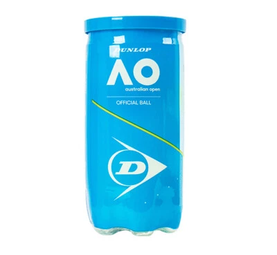 Dunlop 2019 Australian Open Official Tennis Ball Yellow Racquet 2 Balls / 1 Can - Image 1 of 4