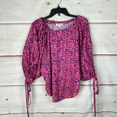 Blusa Derek Lam Collective Top Mujer 40 4 Rosa Floral Manga Globo Cordón Foto 1 de 4