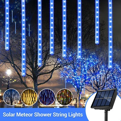 LED Meteor Shower Rain Drop String Lights Xmas Falling Star Tree Decor Outdoor - Image 1 of 4