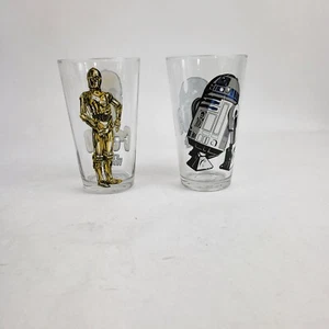 Set 2 C-3PO R2-D2 Star Wars Glasses Tumbler Set by Zak Designs retro FLAW - Picture 1 of 5