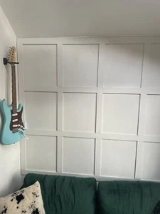 MDF Streifen Rüttelwandverkleidung Set 6 x 1200 mm x 63 mm x 9 mm - Bild 1 von 5