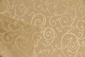 Discount Fabric JACQUARD Honey Tone Scroll Drapery Fabric - Picture 1 of 1