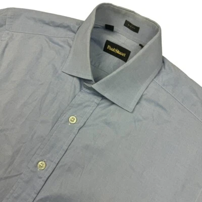 Paul Stuart Men's Cotton L/S Dress Slim Fit Shirt Blue • 16 | 33 - Image 1 of 4