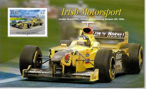 #21227 IRLAND EIRE 1998 SPORT F-1 RACE CARS GRAND PRIX DRIVER JORDAN YVBL 39 MNH Cover