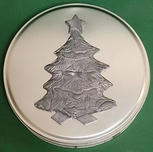 Vintage Metzke Pewter Christmas Tree Collectible Tin - Picture 1 of 5