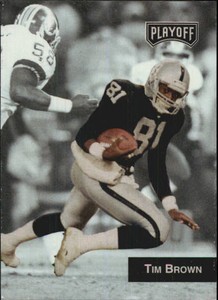 1993 Playoff Promo Inserts Los Angeles Raiders Football Card #4 Tim Brown