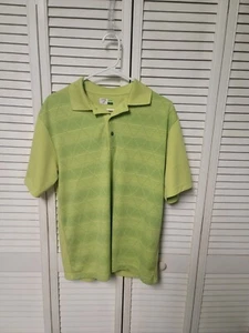 Polo de golf Links edición verde rendimiento mediano patrón Chevron para hombre - Imagen 1 de 3