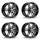 NEW Set of 4 Wheels 17in Black Machined Fits Ford Lincoln OEM Level Rims