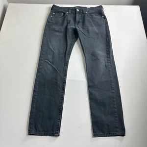 True Religion Mens Skinny All Black Jeans Mens Size 34x30 Faded Black Wash Slim - Picture 1 of 11