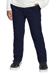 Boy's Stretch Slim Fit School Uniform Chino Pants (Sizes 4-20) NEW FREE SHIPPING - Picture 1 of 16