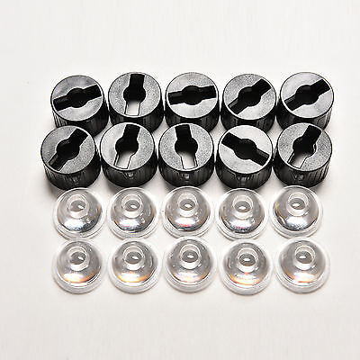 10X 120degree Led Lens For 1W 3W High Power LED With Screw 20mm Black Holder ~pd • 2.65£