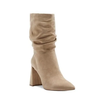 Bota de gamuza Vince Camuto Ambie Tortilla Taupe holgada punta tacón bloque EE. UU. 8M Foto 1 de 4