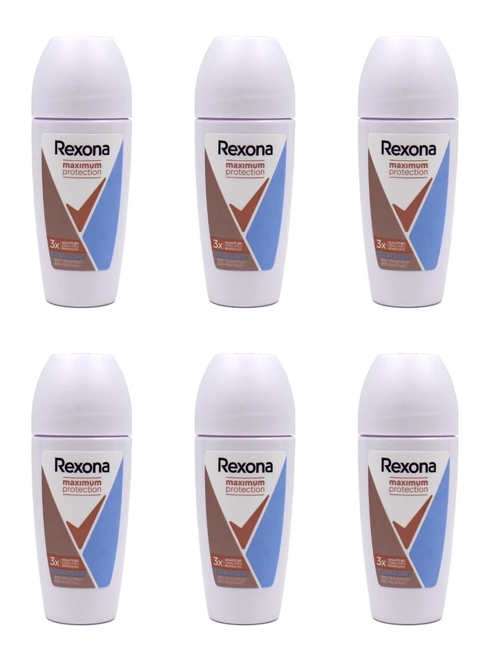 Rexona Clean Scent maximum protection Deo Roll-on , 6x50ml EAN59095583 - Bild 1 von 1