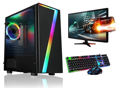 FCS Gaming PC Core i5, 16GB RAM, 512GB SSD/1TB HDD, GTX 1050Ti, Wi-Fi Windows 11 - Image 1 of 4
