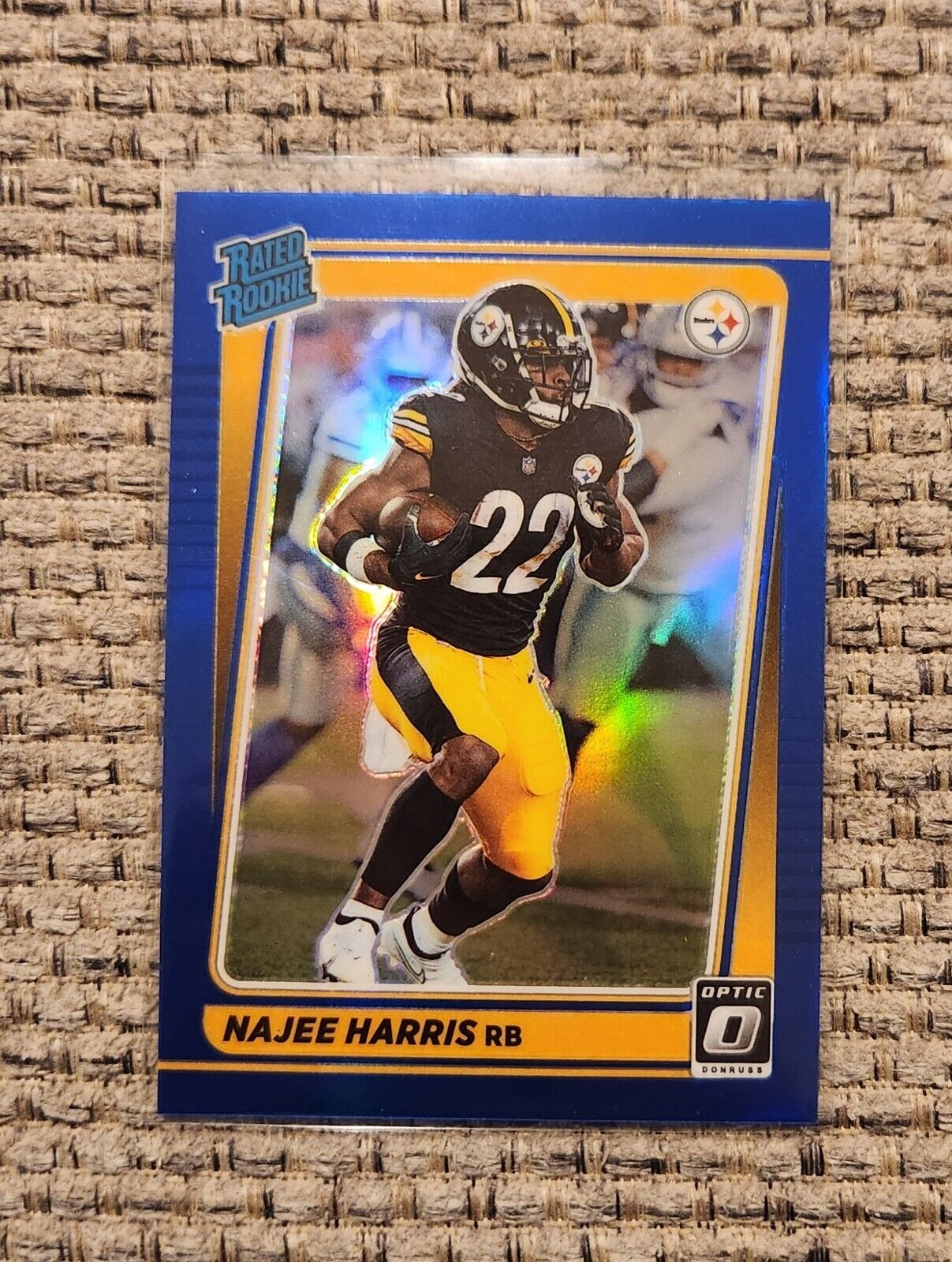 2021 Donruss Optic Najee Harris Blue Prizm Rated Rookie RC /179 #213 Steelers