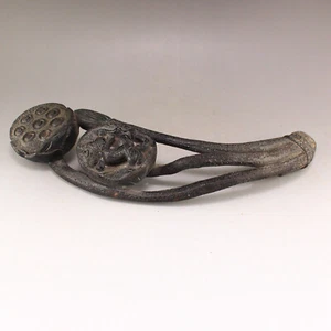 Vintage Ox Horn Carved Lotus Pod Statue - Picture 1 of 7