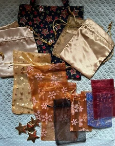 13 x Organza/Stoff Geschenktüten Geschenktasche Beutel-NEU - Bild 1 von 8