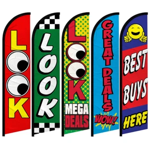 Werbung Händler Full Curve Windless Swooper Flagge Werbefahne - Bild 1 von 8