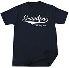 Grandpa EST T-shirt Fathers Day Birthday Christmas Gift Personalized Poppy Tee