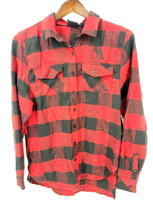 Camisa De Colección Y2k Burnside Hombres Mediana Cuadros Búfalo Cuadros Botón Franela Grunge Gótica Foto 1 de 4