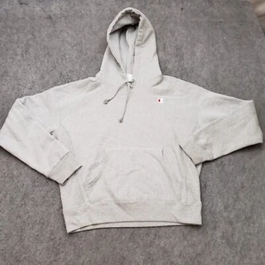 Champion Suéter Mujer Mediano Gris Rojo Tejido Inverso Sudadera con Capucha Adulto * - Imagen 1 de 10