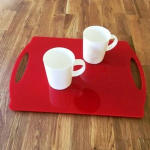 Rectangular Flat Hand Held Serving Trays - Many Colour Choices - Picture 1 of 26