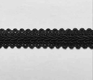 3/4" French Chinese Braid Gimp Col. Black - MADE IN USA- 12 Continuous Yards! - Picture 1 of 3