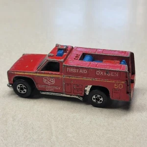 Vintage 1974 Hot Wheels Red RESCUE UNIT Emergency Vehicle Fire Truck #68 - Bild 1 von 4