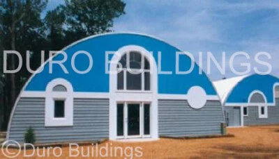 DuroSPAN Acero 51x40x17 Metal Quonset Cabaña Construcción Hágalo Usted Mismo Hogar Kit Extremos Abiertos DiRECT Foto 1 de 4