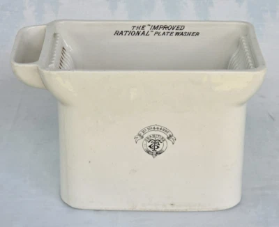 Granitine 61/2"x43/4" lavadora de placas racionais melhorada fotografia Ironstone branca - Imagem 1 de 4