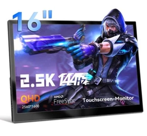 Tragbarer Gaming Monitor 16 Zoll 2K 2560x1600 Touchscreen 144hz - Bild 1 von 5