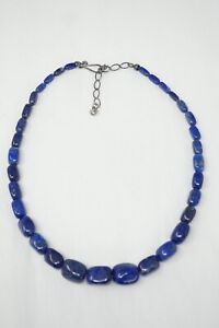 Jay King Sterling Silver Lapis Lazuli Graduated Necklace 
