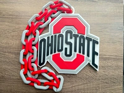 Ohio State Buckeyes Oversized Necklace,  Sports Chain [Made To Order] - Image 1 of 4