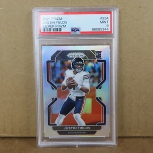 Novato de fútbol americano Justin Fields 2021 Panini Prizm radiocontrol #334 plata prizm psa 9 como nuevo - Imagen 1 de 1