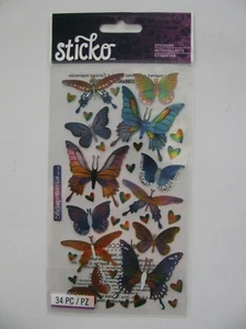 Sticko Aufkleber FOLIE SCHMETTERLINGE 34 Stück Neu in Verpackung - Bild 1 von 1