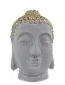 Buddha Kopf XL 37cm x 53cm - Dekofigur Buddhakopf Figur Statue Zen Garten - Bild 1 von 6