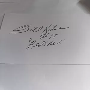Billy Kilmer 1961 San Francisco 49ers Signed 3x5 Index Card - Picture 1 of 1