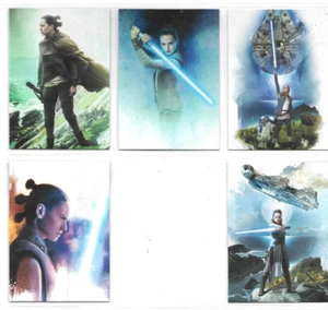 2017 Star Wars : Journey To The Last Jedi - 5-card Rey Continuation Chase Set NM - Picture 1 of 2