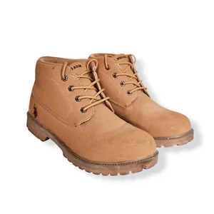 Botas de trabajo US Polo Assn resistentes al aceite con cordones para hombre talla 12 marrón tostado - Imagen 1 de 15