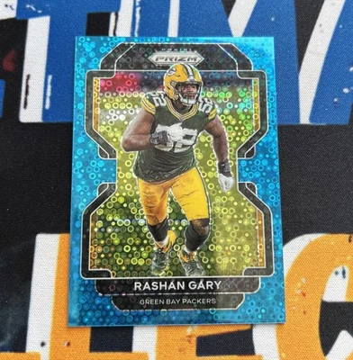 2021 Panini Prizm Football Rashan Gary Blue No Huddle Prizm /79 - Packers #141 - Image 1 of 2