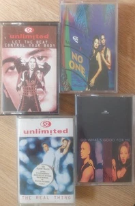 4 x 2 UNLIMITED Singles NO-ONE REAL THING BEAT CONTROL YOUR BODY DO WHAT'S GOOD - Picture 1 of 3