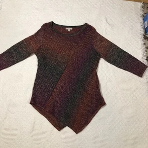 Dressbarn Damen Pullover großer Pulli 3/4 Ärmel asymmetrischer Saum Freizeit - Bild 1 von 12