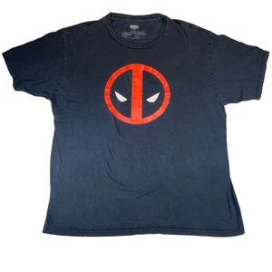 Marvel Universe X-Men Comics Deadpool Logo T-Shirt Men's XL Black - Picture 1 of 9