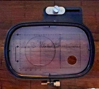 Machine Embroidery Hoop for Janome New Home 8000 with Template - Image 1 of 4