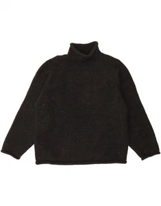 J. CREW Womens Roll Neck Jumper Sweater UK 18 XL Black Wool AN09 - Picture 1 of 3