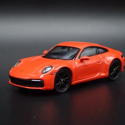 2018-2025 Porsche 911 Carrera 4S 992 Arancione 1:64 Diorama Scala Modellino Car - Immagine 1 di 4