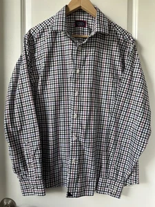 UNTUCKit Hemd Herren Large kariert Button Down rot blau weiß faltenfrei Baumwolle - Bild 1 von 5