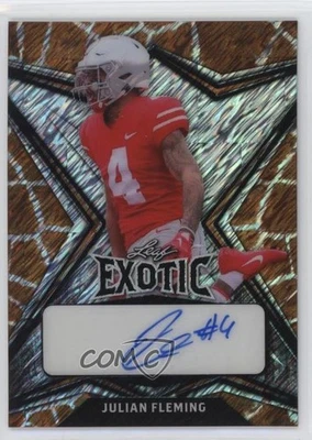 2022 Leaf Exotic Giraffe Diagonal Shimmer /4 Julian Fleming #BA-JF2 Auto - Image 1 of 2