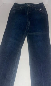 Damen Jeans Style & Co Gr. 10 - Blau Denim Baumwolle Stretch Medium Wash Slim-Leg - Bild 1 von 5
